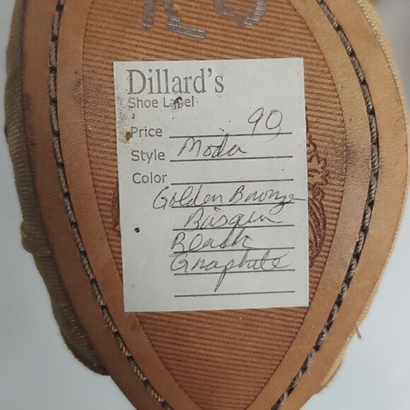 Vince Camuto VC Moda Golden Bronze Heels Women 6B Gold Sparkle Pumps - Picture 8 of 14